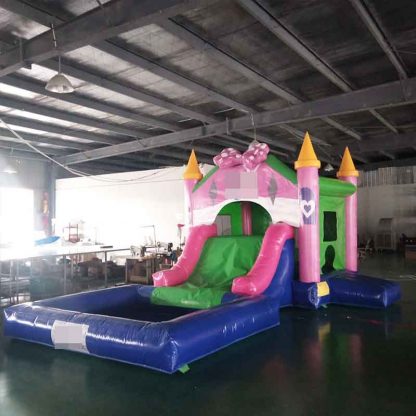 Bouncy Castle House with Slide XZ-BH-4243