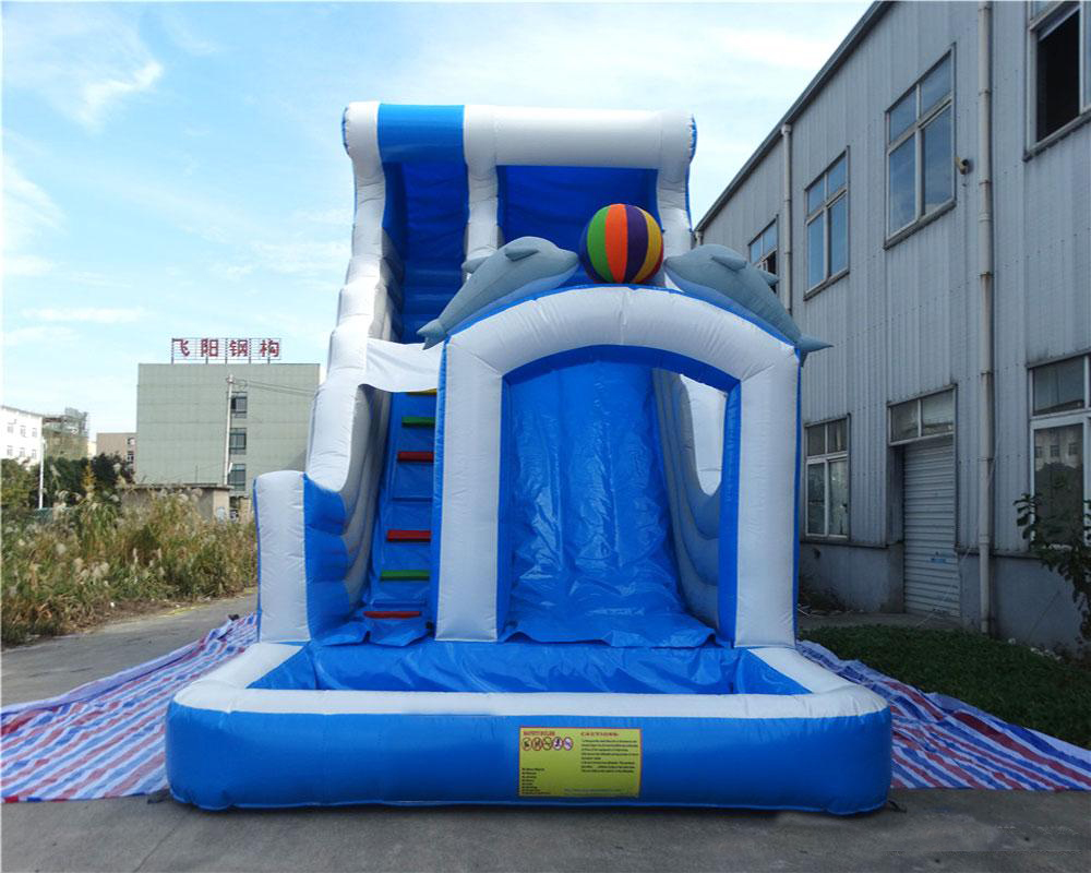 inflatable water slides kids double dolphin slide