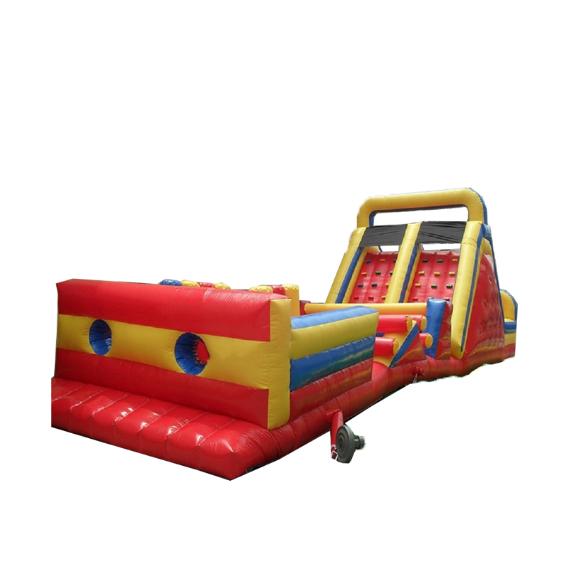 Hot Selling Jungle Obstacle Course with Slide Factory Price Inexpensive and Good Quality Inflatable Obstacle Small Trampoline XZ-BH-4716