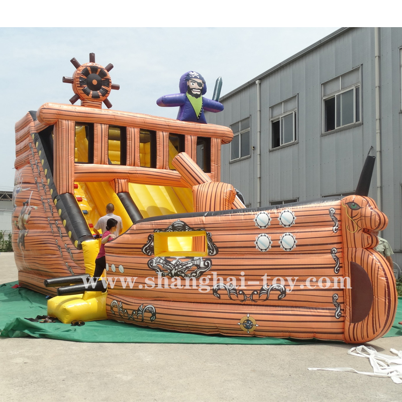 Pirate ship inflatable slide inflatable pirate ship dry slide