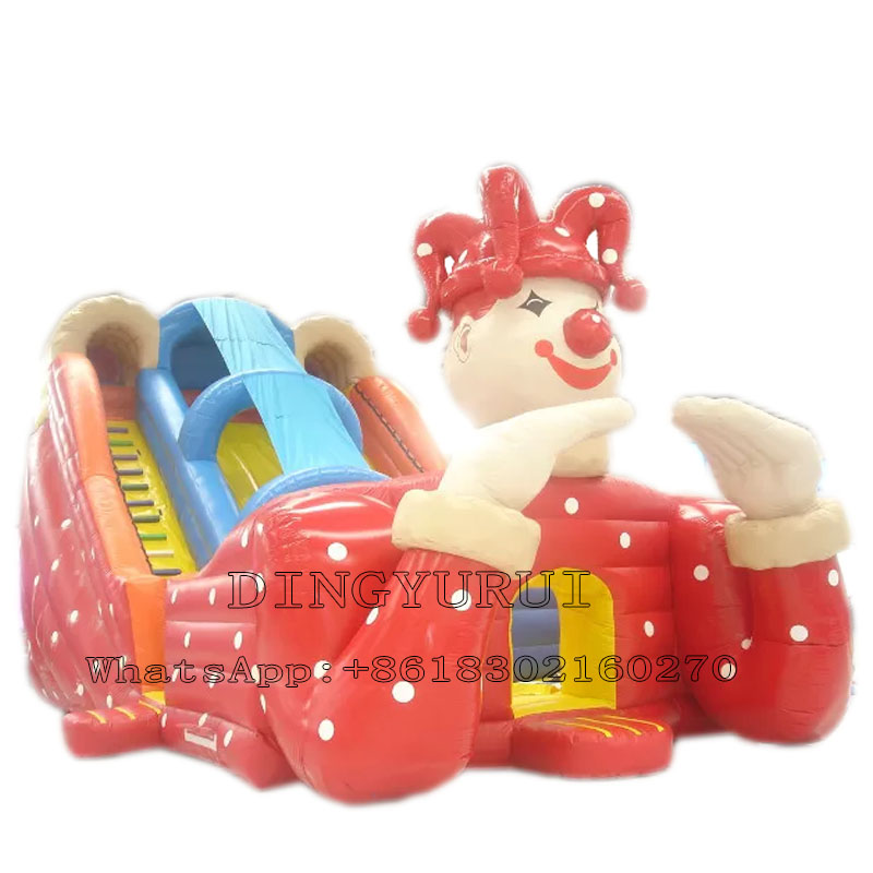 Outdoor Inflatable Slide Clown Inflatable Jumping Bouncer Game